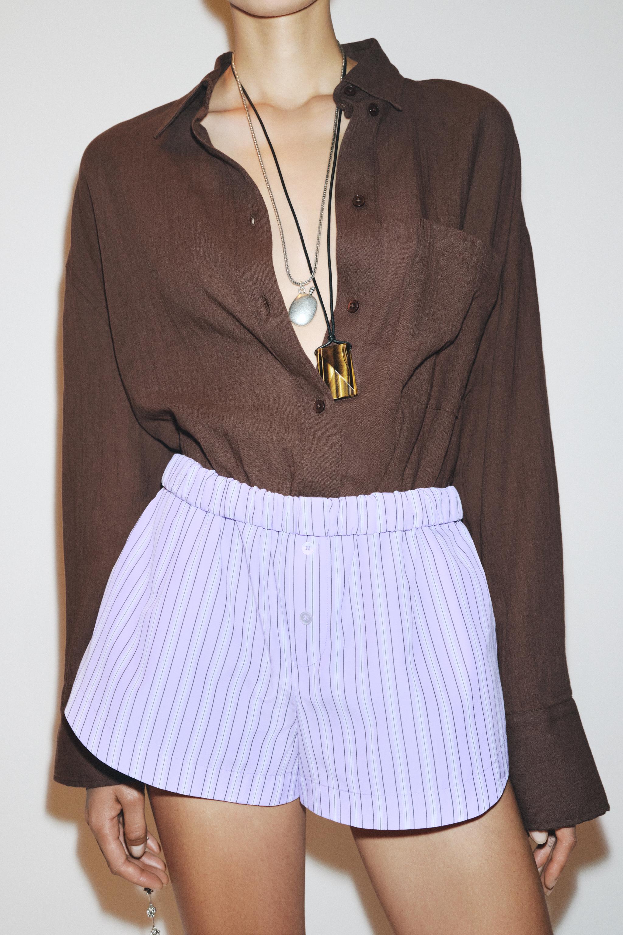 TURN-UP WAIST MINI SHORTS